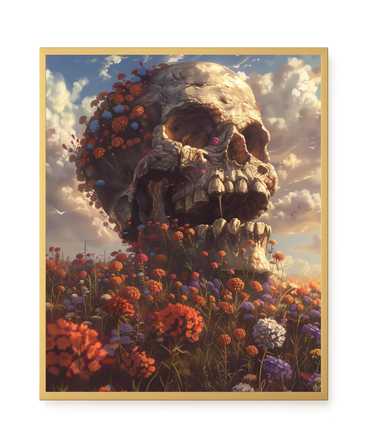 Floral Skull Canvas Print