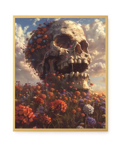 Floral Skull Canvas Print