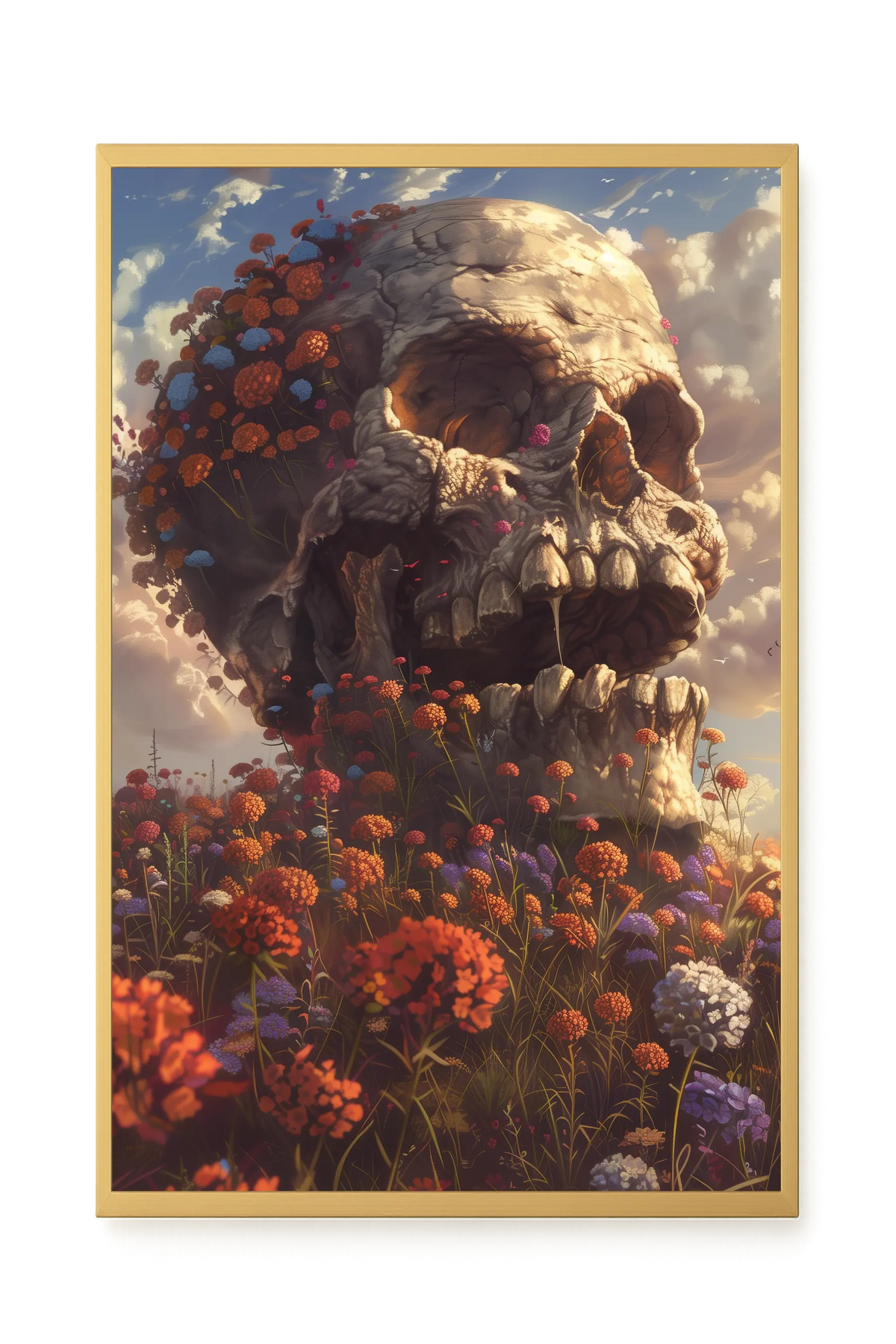 Floral Skull Canvas Print