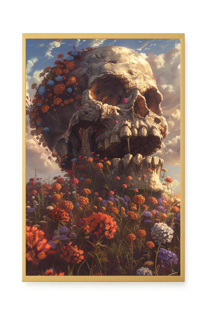 Floral Skull Canvas Print