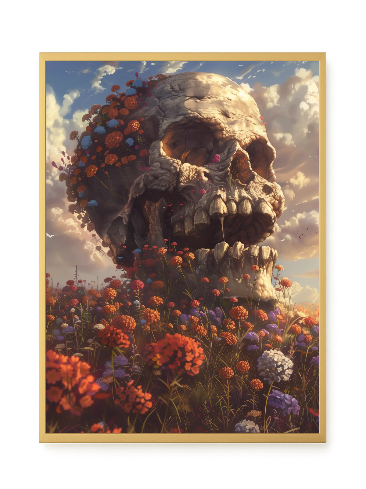Floral Skull Canvas Print