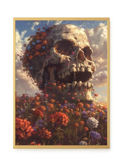 Floral Skull Canvas Print
