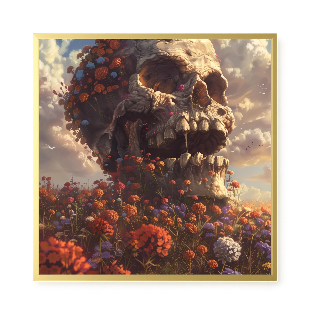 Floral Skull Canvas Print