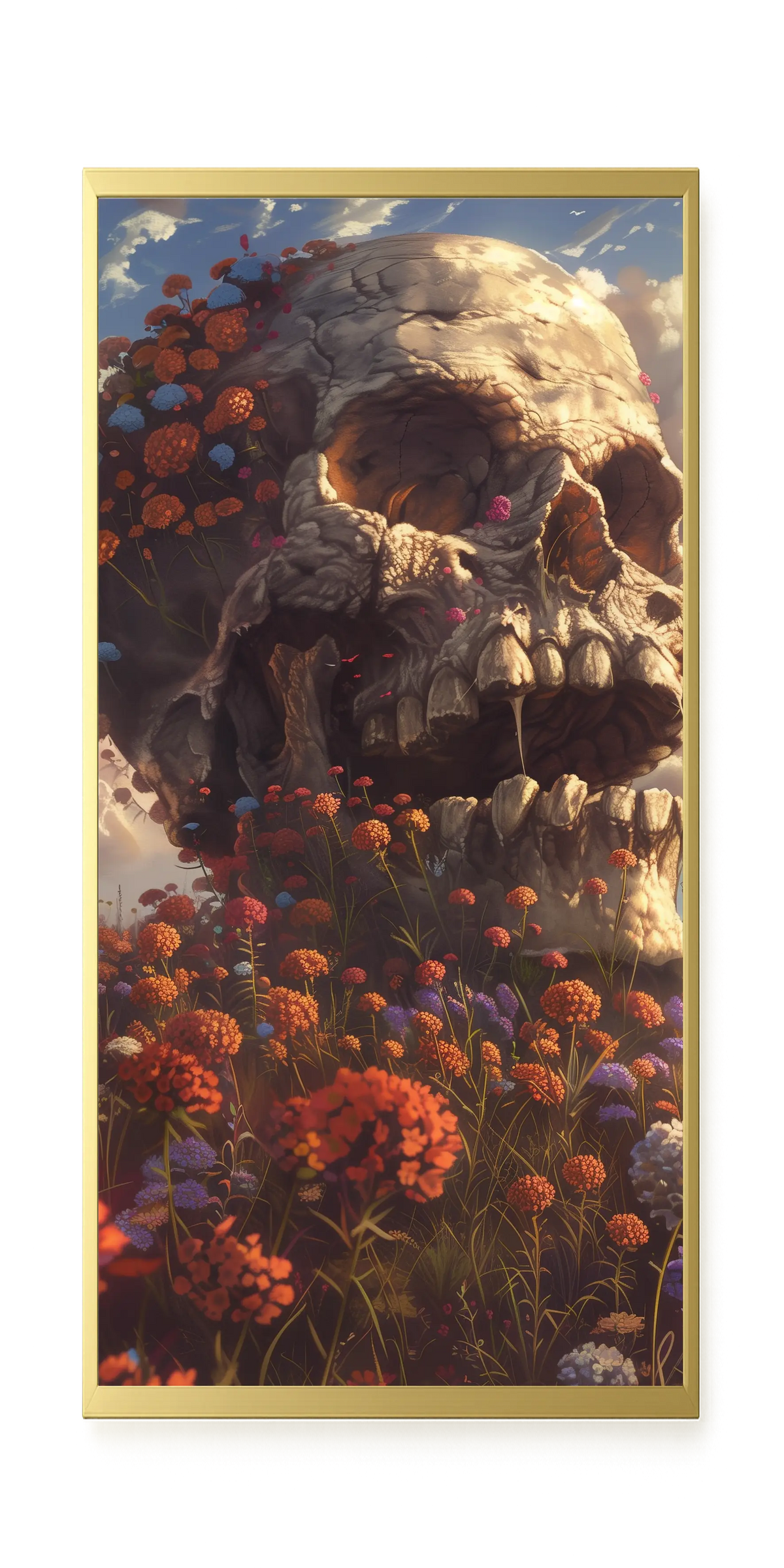 Floral Skull Canvas Print