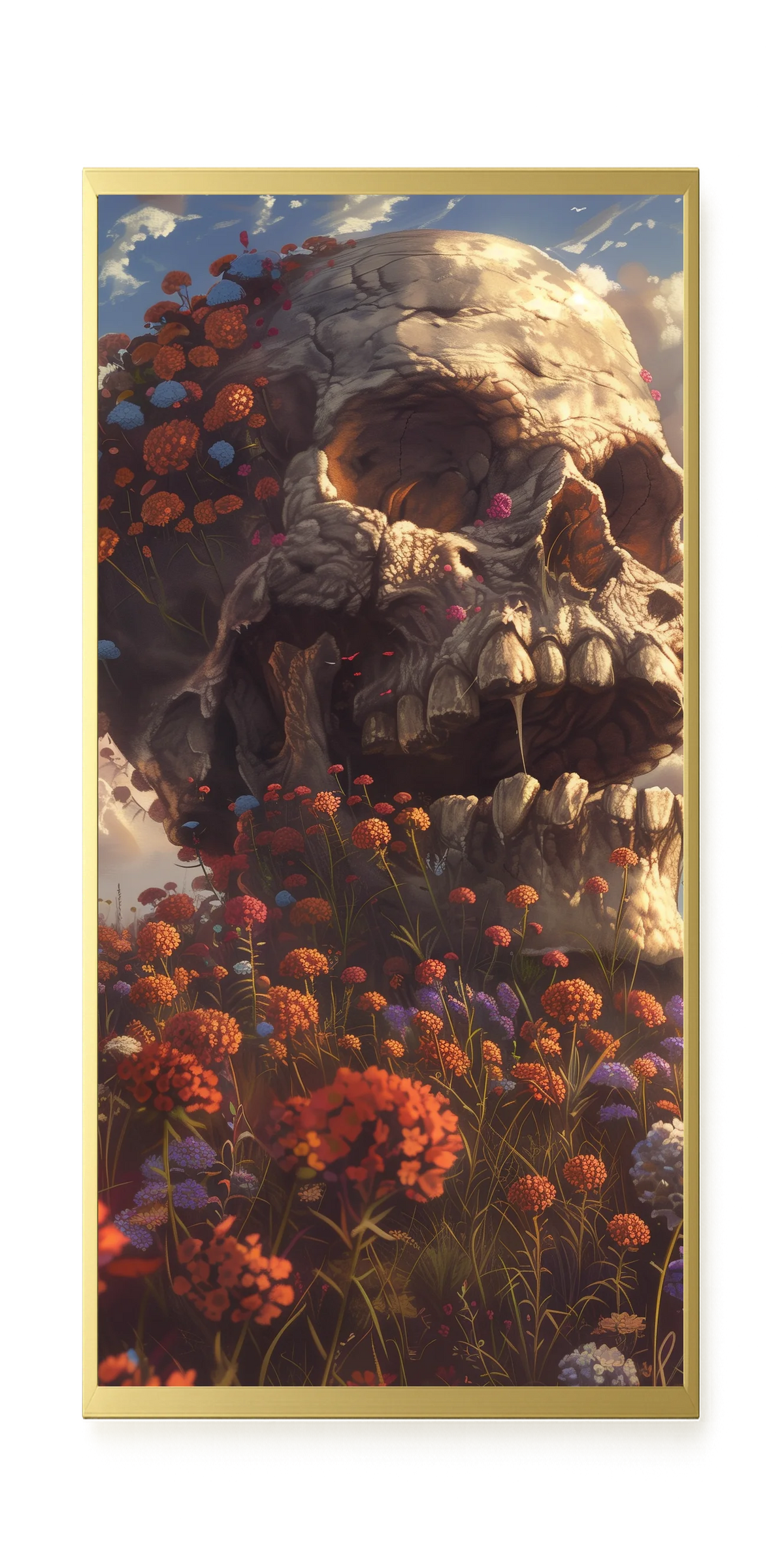 Floral Skull Canvas Print