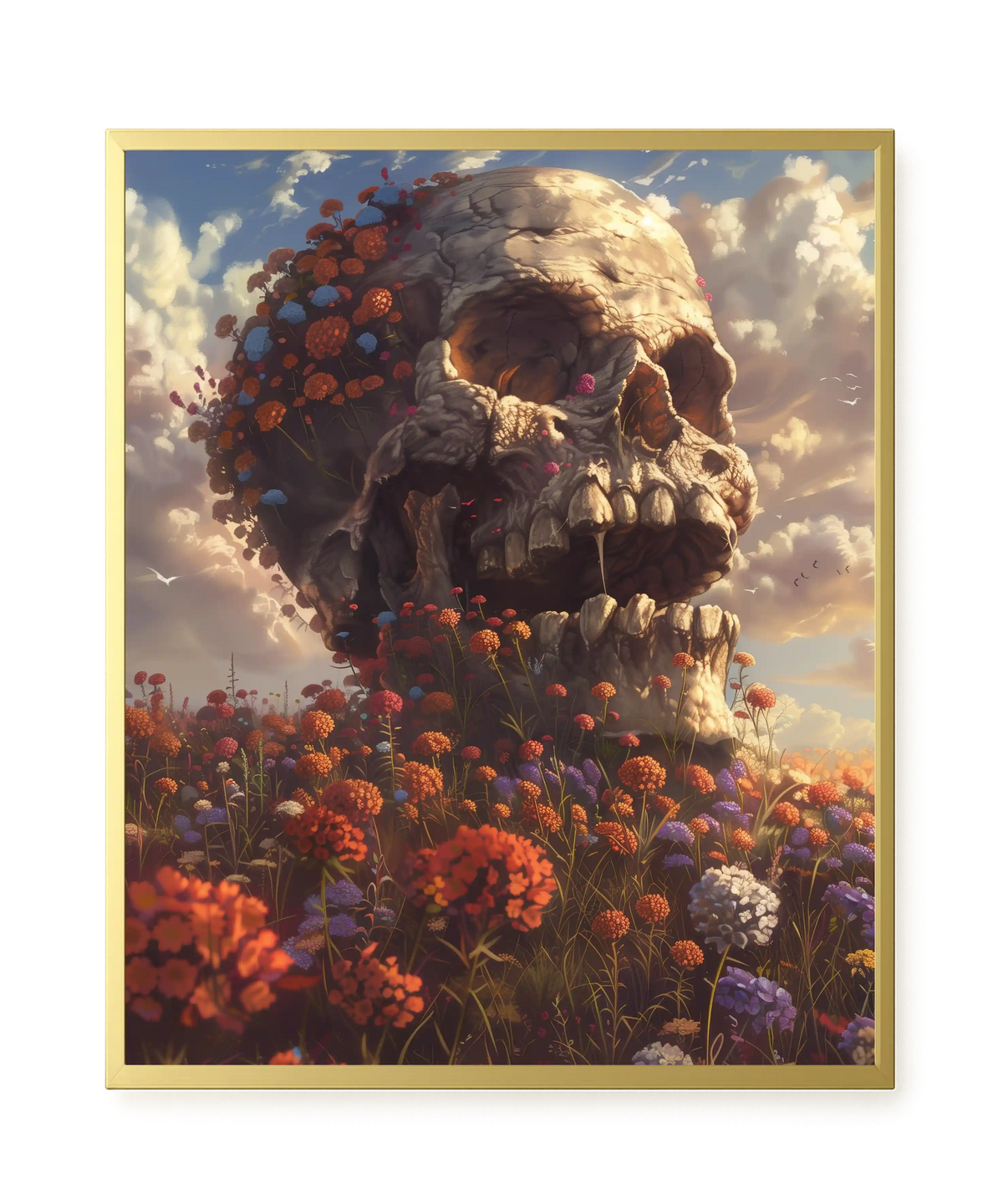 Floral Skull Canvas Print