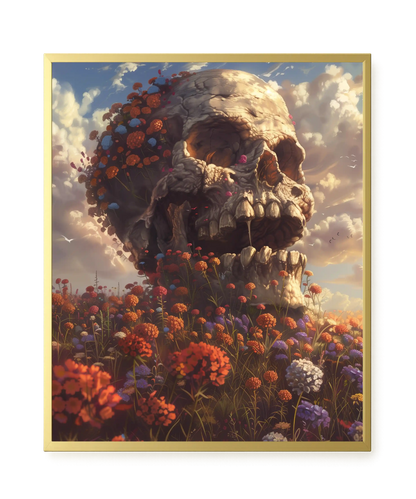 Floral Skull Canvas Print