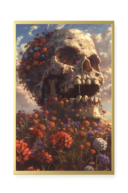 Floral Skull Canvas Print