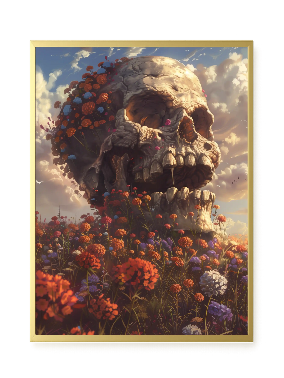 Floral Skull Canvas Print