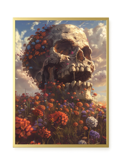 Floral Skull Canvas Print