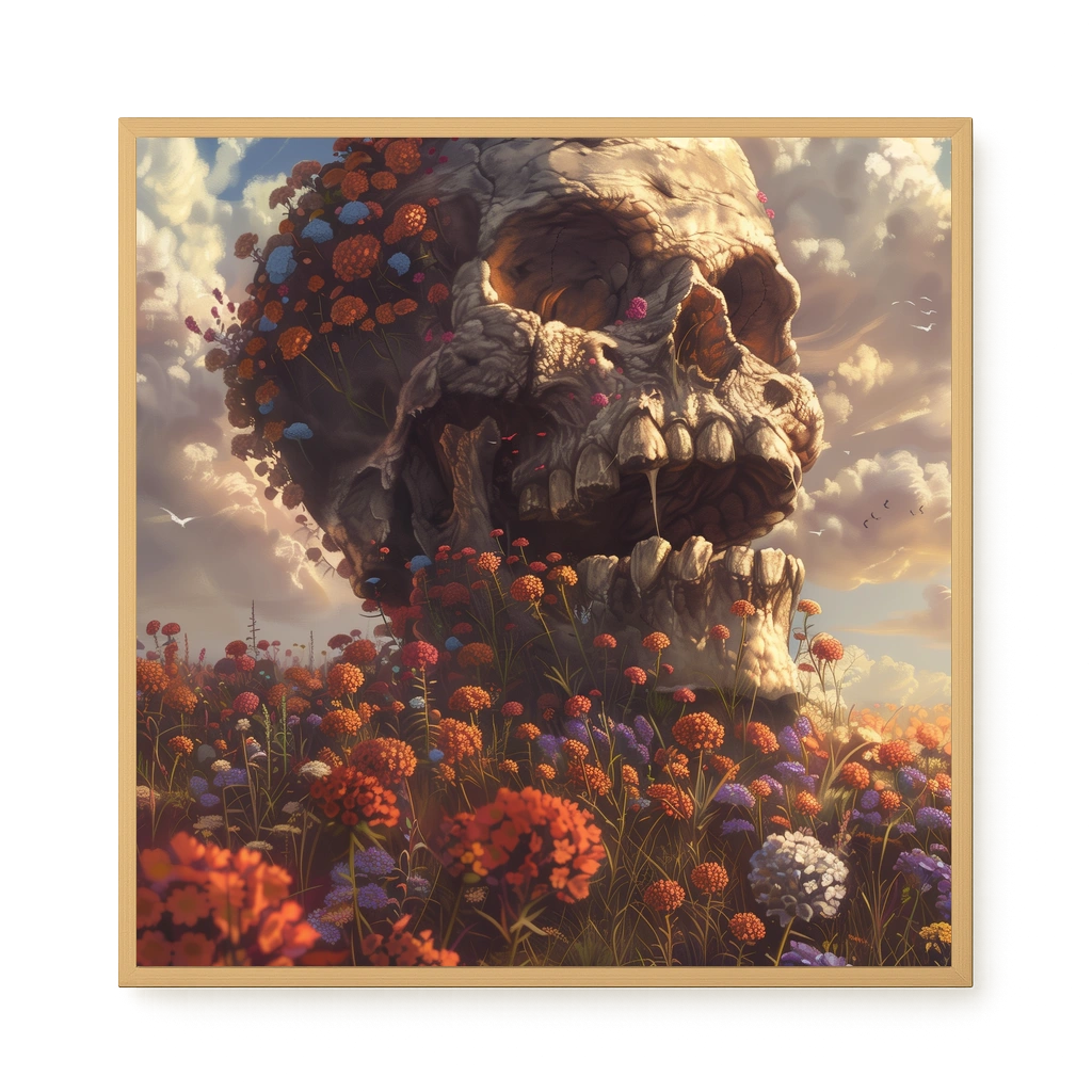 Floral Skull Canvas Print