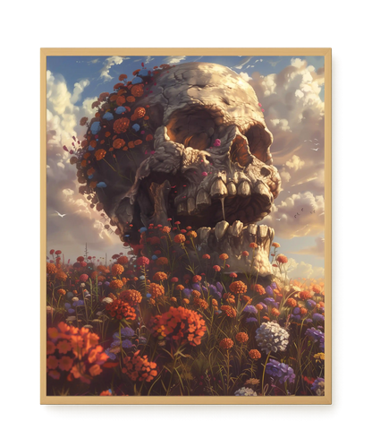 Floral Skull Canvas Print