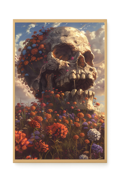 Floral Skull Canvas Print