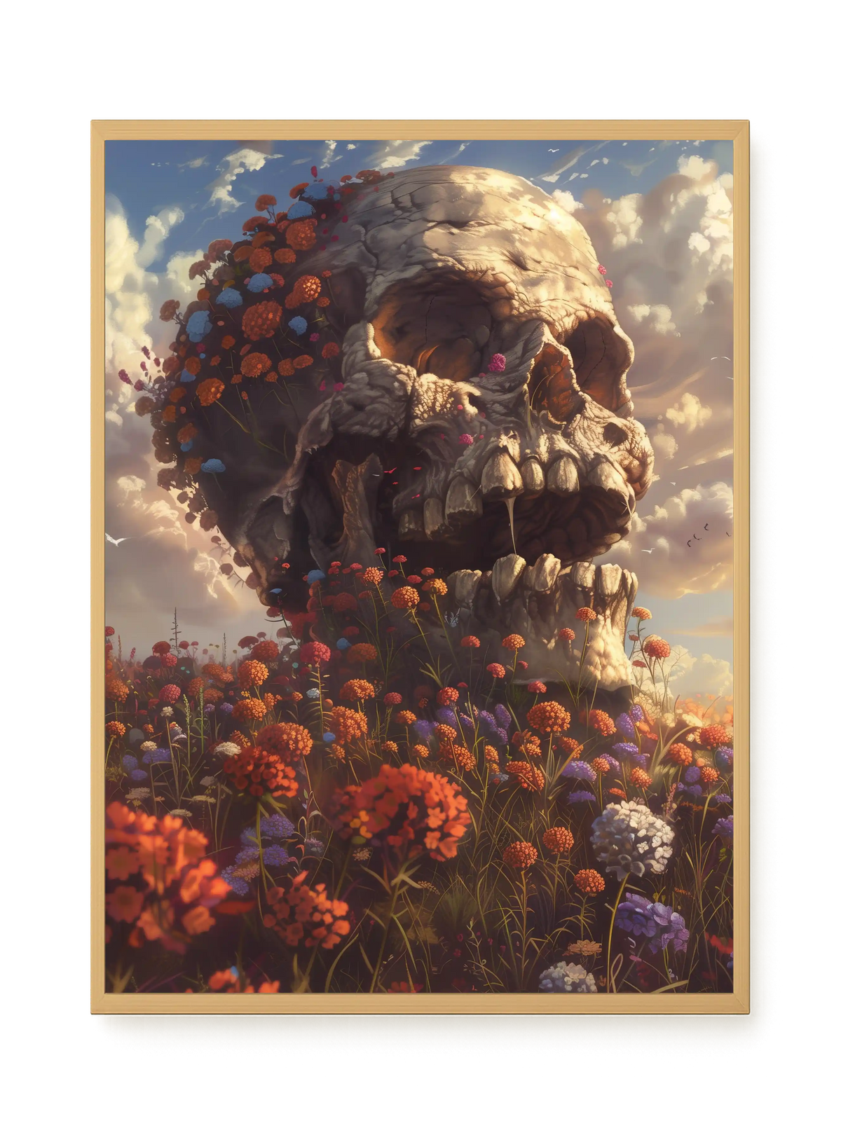 Floral Skull Canvas Print