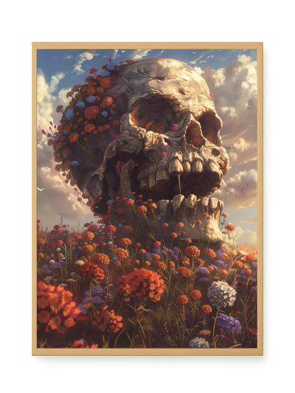 Floral Skull Canvas Print