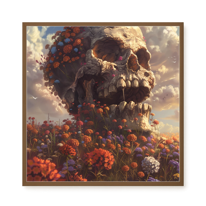 Floral Skull Canvas Print