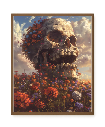 Floral Skull Canvas Print