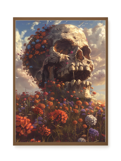 Floral Skull Canvas Print