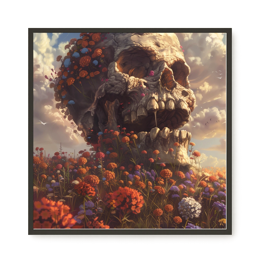 Floral Skull Canvas Print