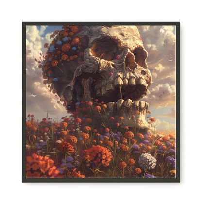 Floral Skull Canvas Print