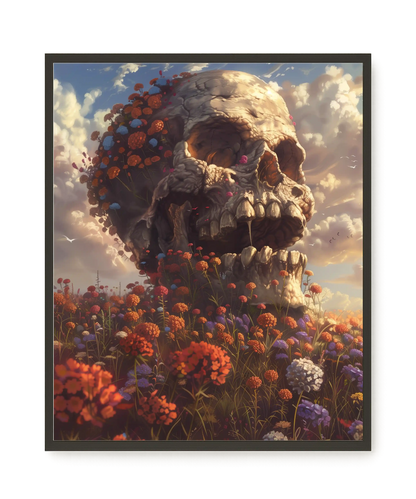 Floral Skull Canvas Print
