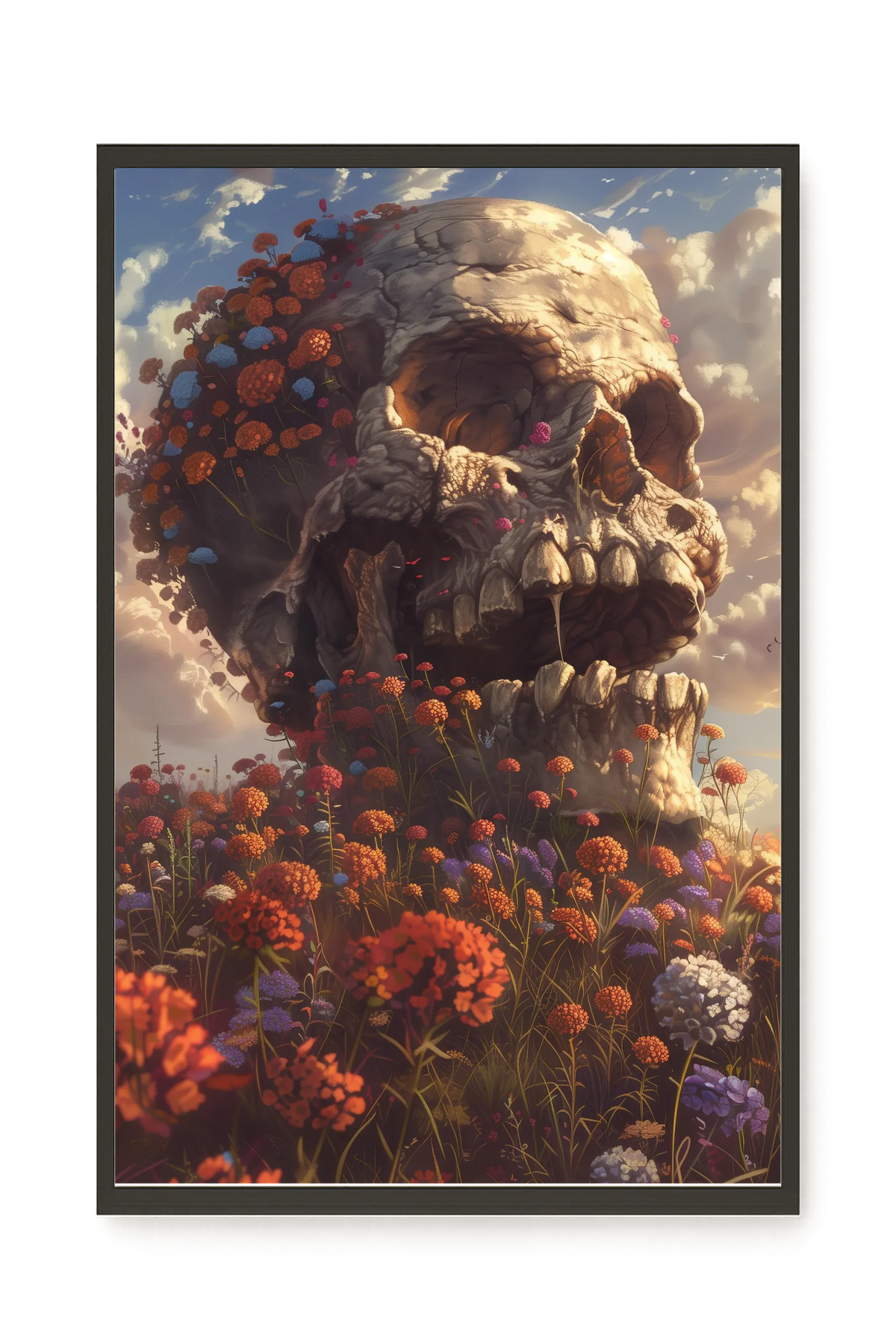 Floral Skull Canvas Print