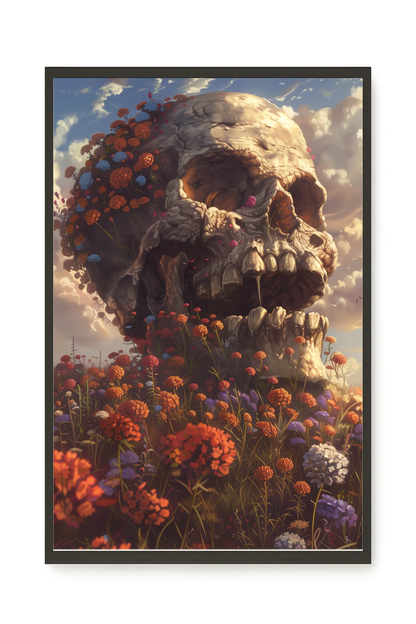 Floral Skull Canvas Print