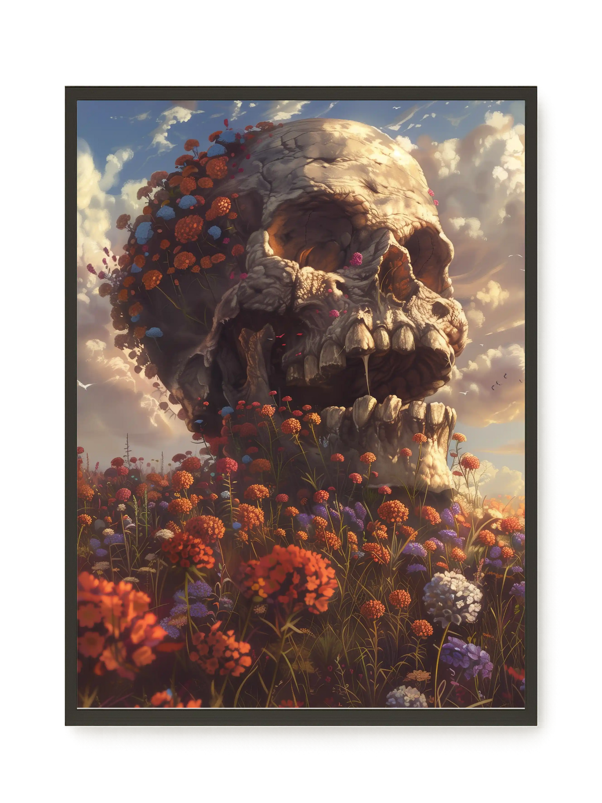 Floral Skull Canvas Print