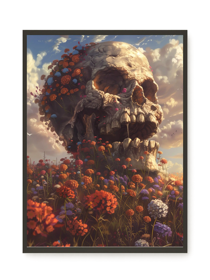 Floral Skull Canvas Print