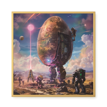 Mechanical World Birth Canvas Print