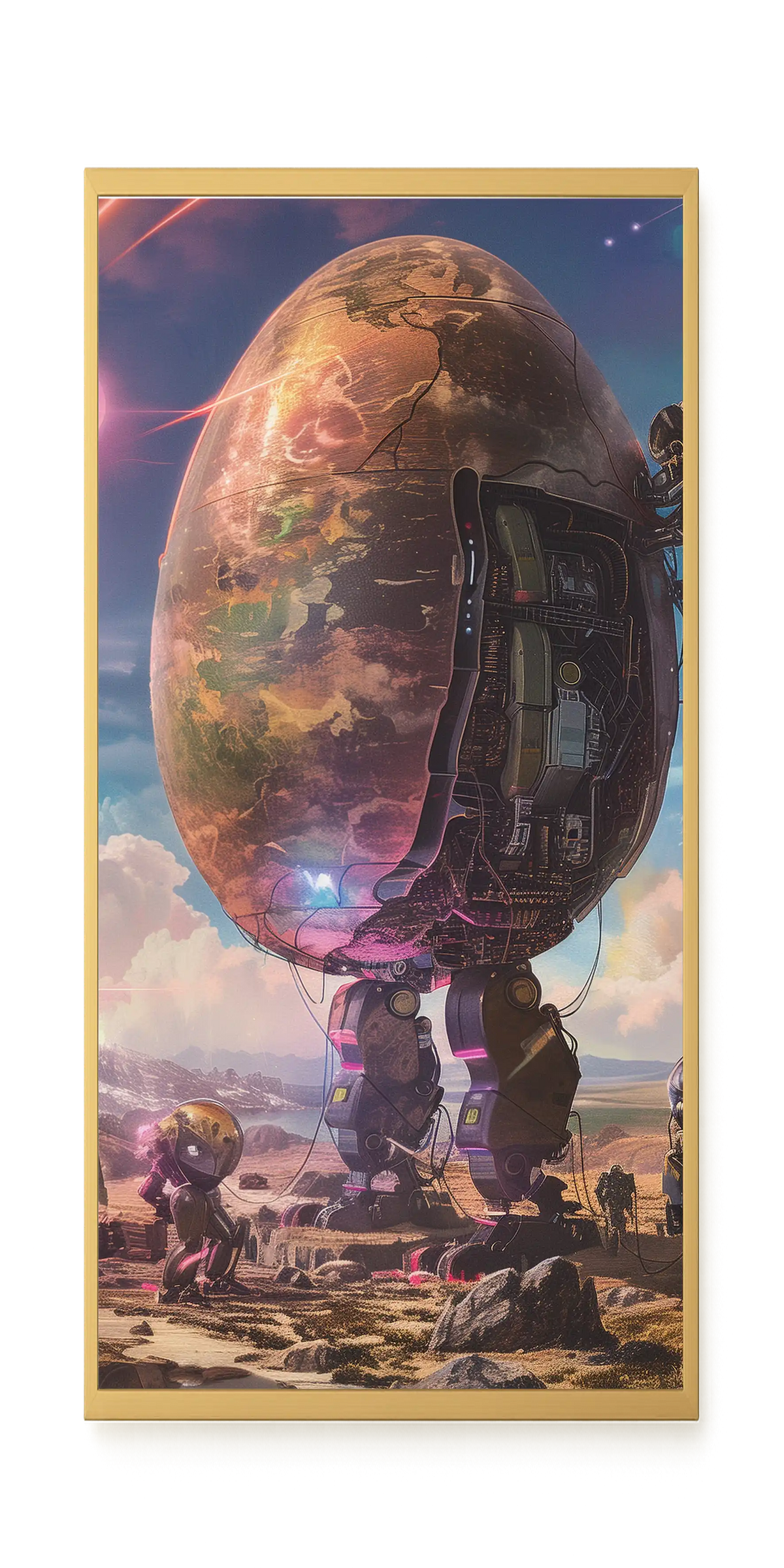 Mechanical World Birth Canvas Print
