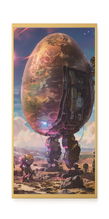 Mechanical World Birth Canvas Print