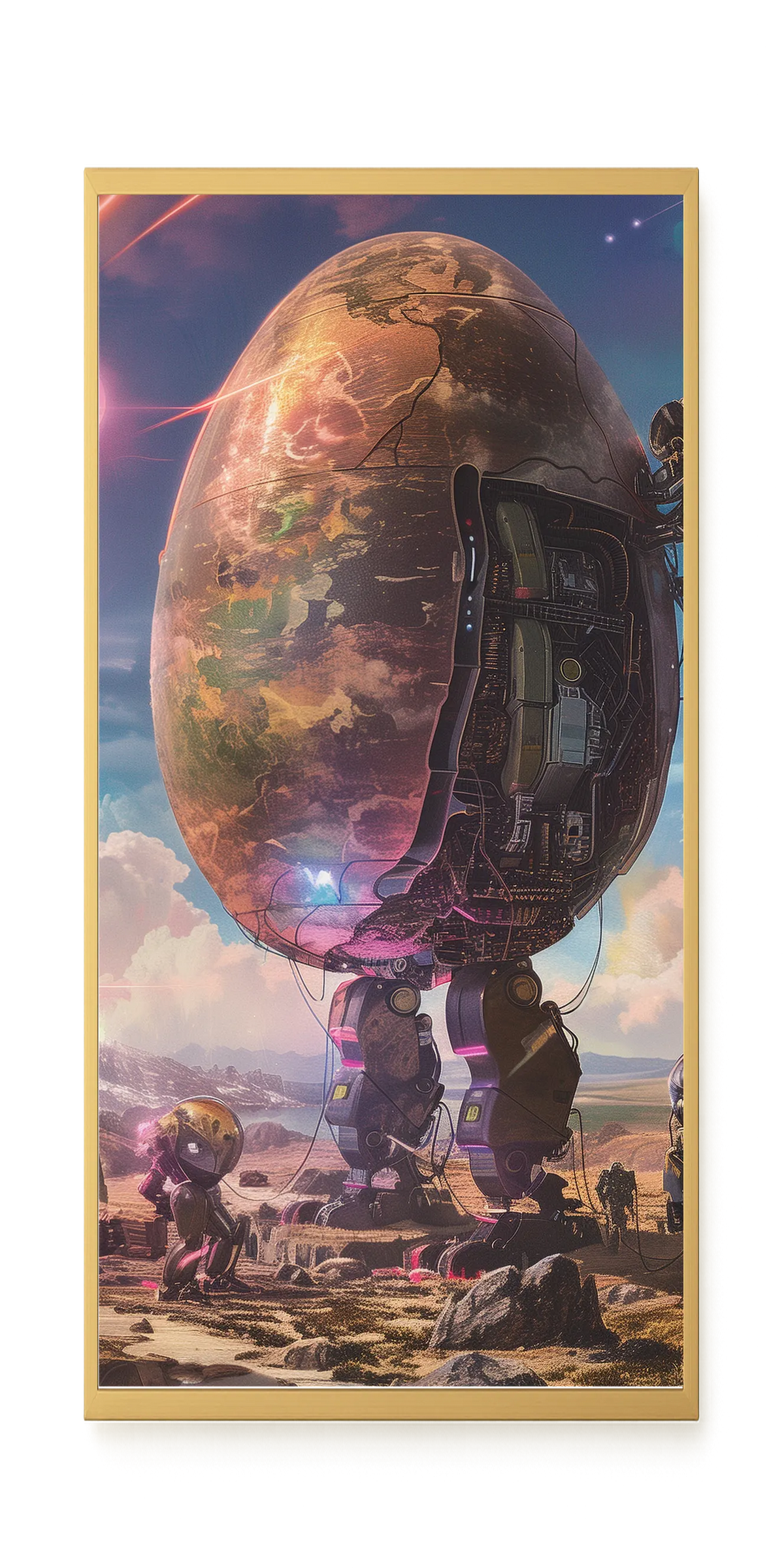 Mechanical World Birth Canvas Print