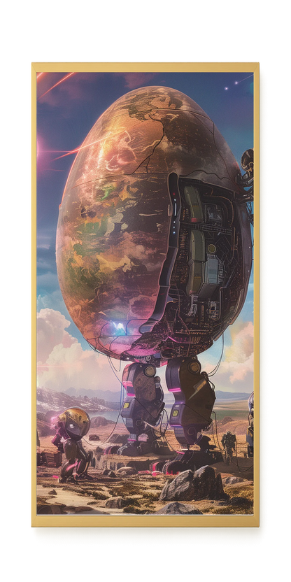 Mechanical World Birth Canvas Print