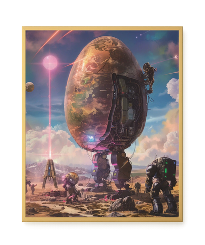 Mechanical World Birth Canvas Print