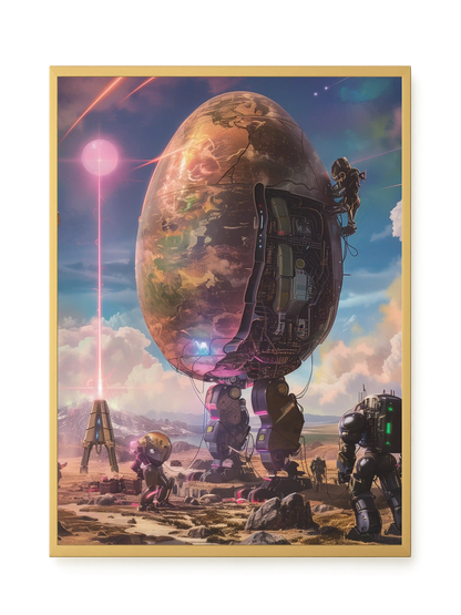 Mechanical World Birth Canvas Print