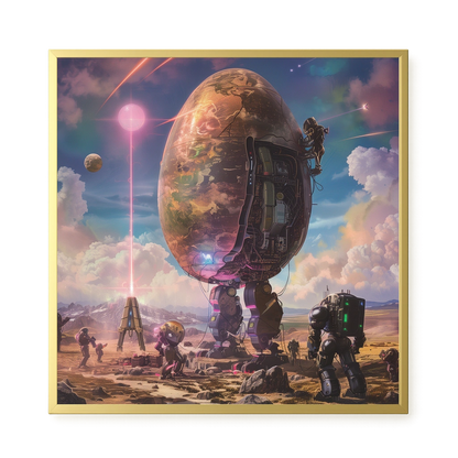 Mechanical World Birth Canvas Print