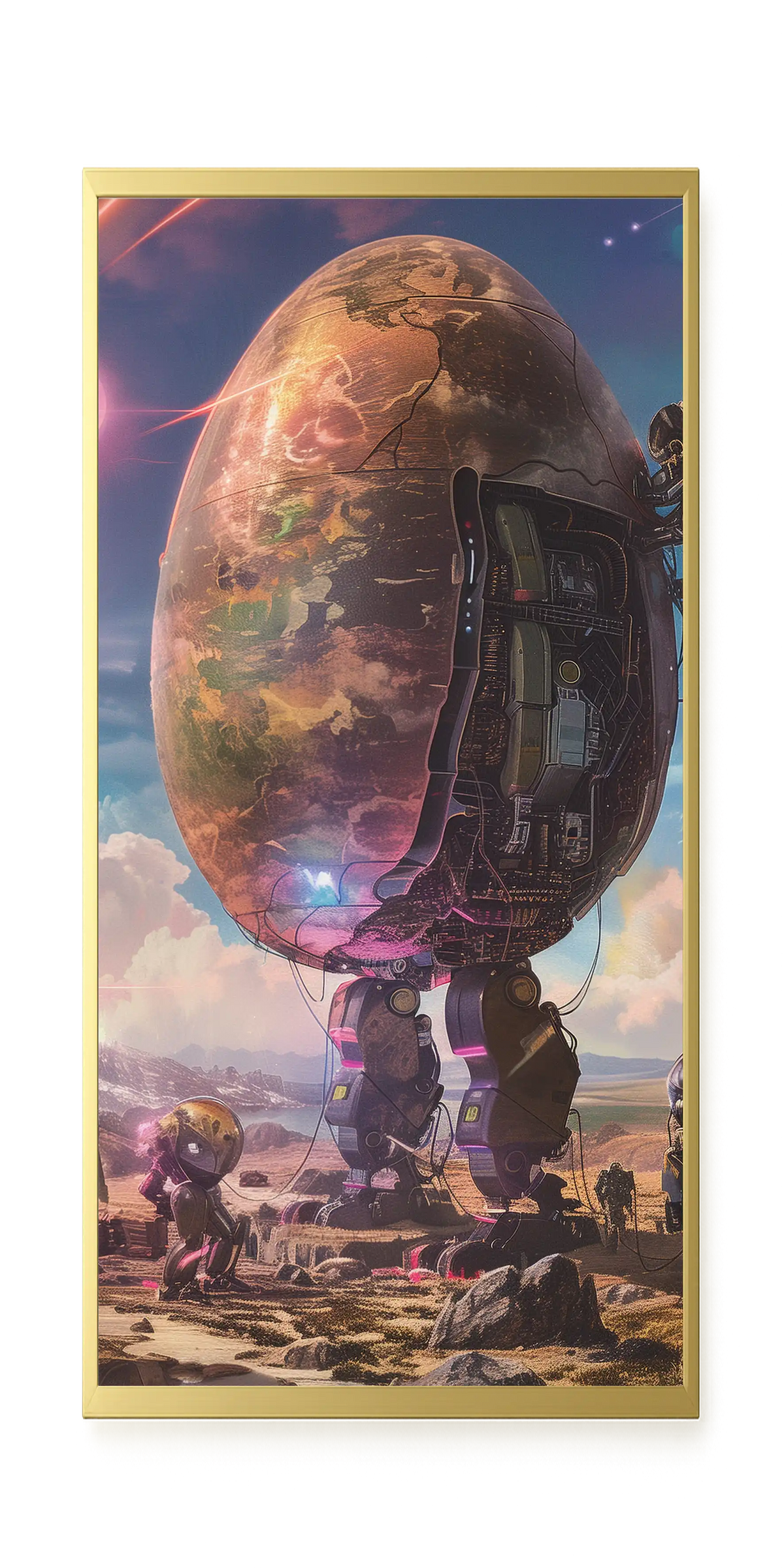 Mechanical World Birth Canvas Print