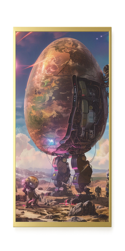 Mechanical World Birth Canvas Print