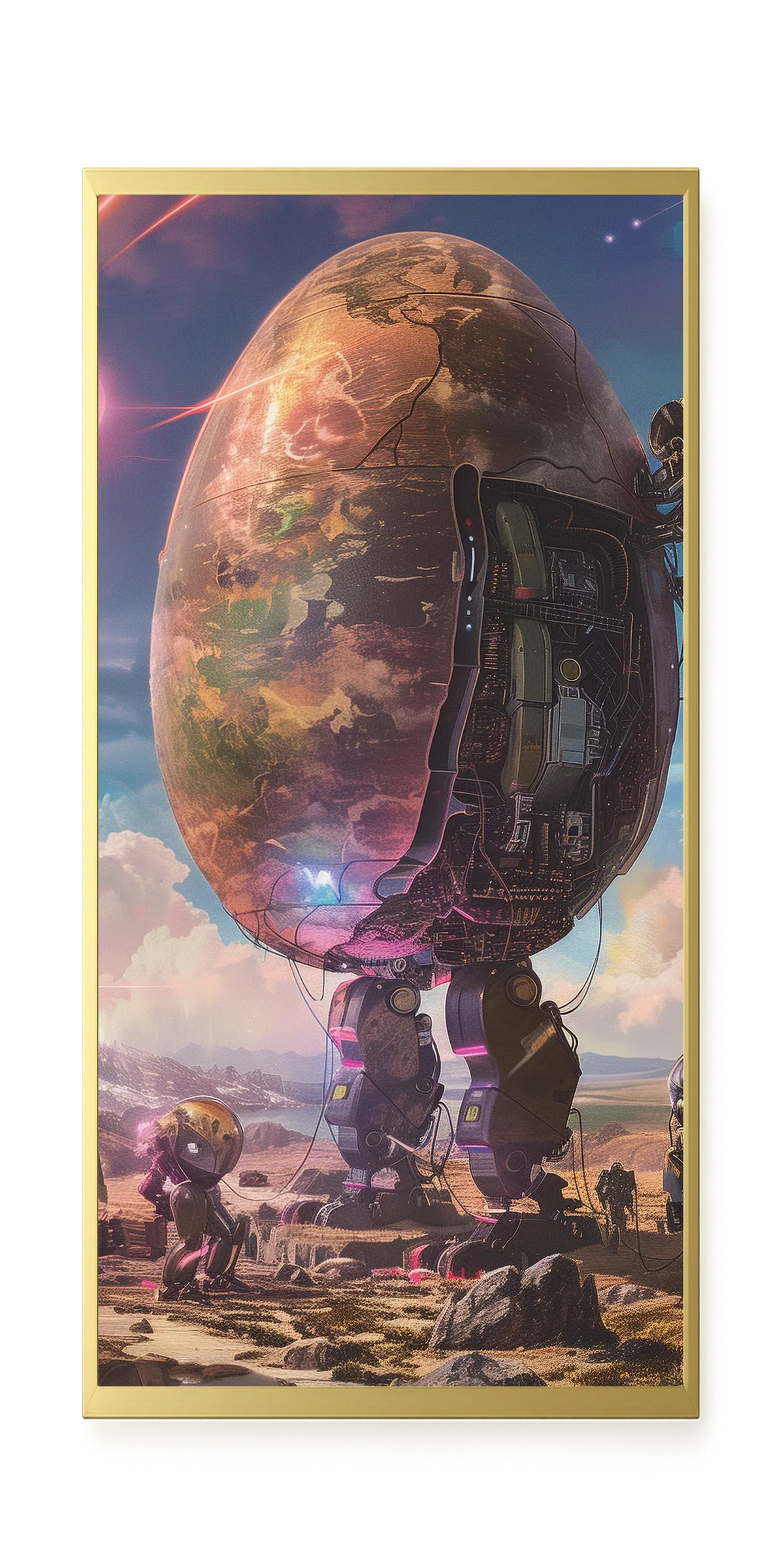 Mechanical World Birth Canvas Print