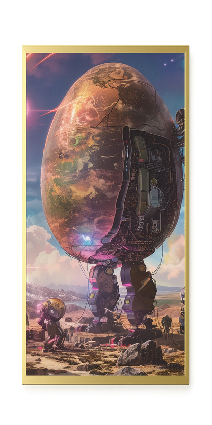 Mechanical World Birth Canvas Print