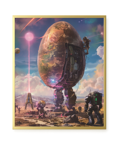 Mechanical World Birth Canvas Print