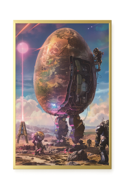 Mechanical World Birth Canvas Print
