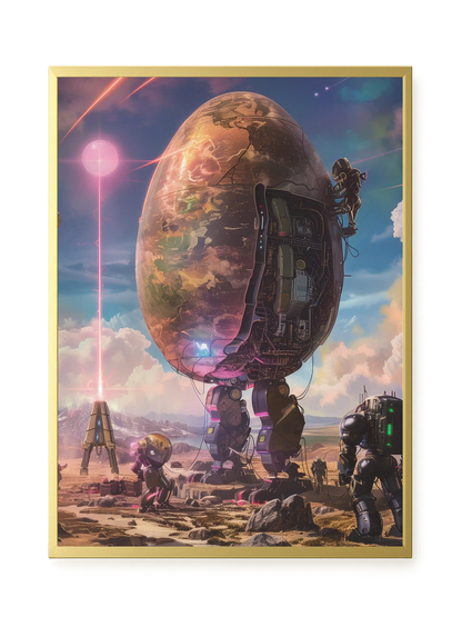 Mechanical World Birth Canvas Print