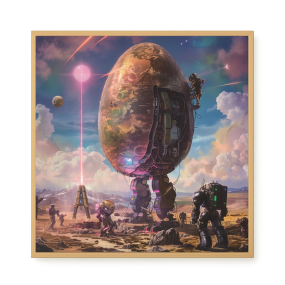 Mechanical World Birth Canvas Print