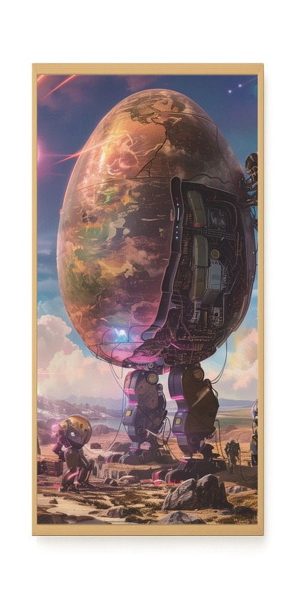 Mechanical World Birth Canvas Print