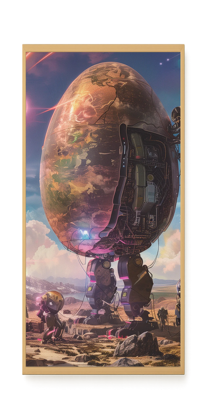 Mechanical World Birth Canvas Print