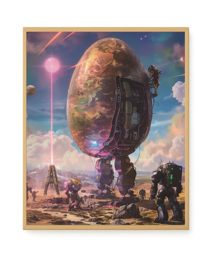 Mechanical World Birth Canvas Print