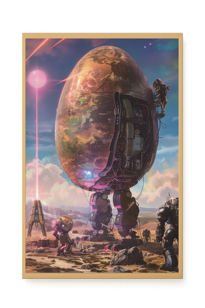 Mechanical World Birth Canvas Print