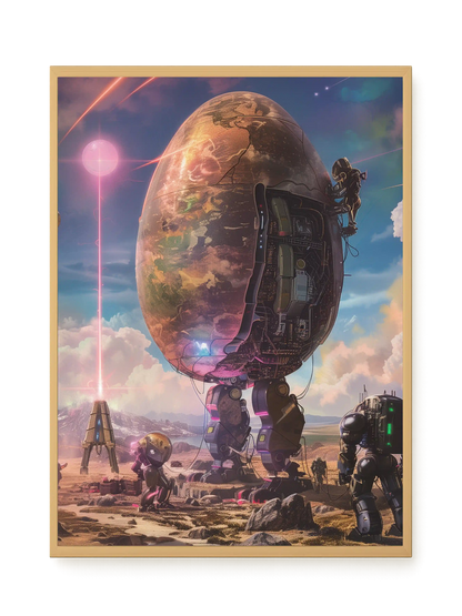 Mechanical World Birth Canvas Print